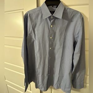 HUGO BOSS MENS DRESS SHIRT. BLUE CHECK, Rarely worn! 16-34/35.